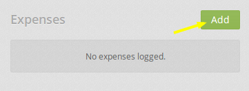 Click the Add button to log an expense for a client