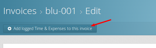 Link to add expenses to an existing invoice